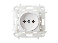 Розетка 1-ая (скрытая, б/з) белая, Мастер, BYLECTRICA (BYLECTRICA) (РС16-1001Р)