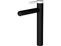 Смеситель для умывальника (Lt) D35, серия Rose черный + белый, a-five (Монолитный излив) (a-five) (A5-0820)