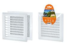 Решетка вентиляционная разъемная с москитной сеткой, прямые жалюзи, 175х175 TDM (TDM) (SQ1807-0019)