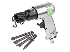 Пневмомолоток ECO AHM10-01 (4500 уд/мин; 1.12 Дж; 120л/мин; Хвостовик:10 мм; Долото - 4 шт.) (ECO) (AHM10-01)