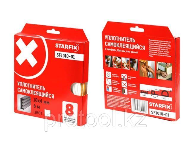Уплотнитель "E" белый 10х4мм 6м (сдвоенный профиль 2х3м) STARFIX (STARFIX) (SF1010-01)