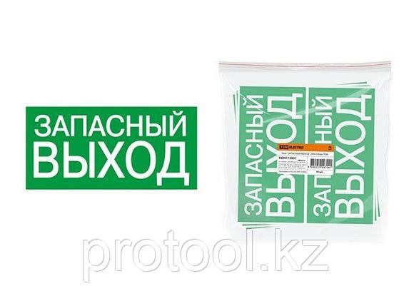 Знак "ЗАПАСНЫЙ ВЫХОД" 200х100мм TDM (TDM) (SQ0817-0057), фото 1
