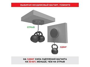 Диск магнитный неодимовый 30х5 мм с зенковкой 10х5,5 мм (упаковка 1 шт.) Rexant (REXANT) (72-3604), фото 4