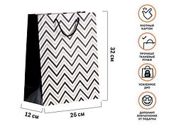 Пакет подарочный с ручками, 32х26х12 см., зигзаг, серия Liam, PERFECTO LINEA (PERFECTO LINEA) (47-322602)