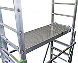 Вышка-тура алюминиевая с подъемным механизмом с настраиваемыми ножками Sarayli, 5,3 м, фото 6