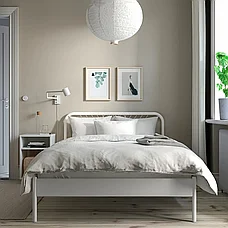 НЕСТТУН Каркас кровати, белый/Лурой, 120x200 см ИКЕА, IKEA, фото 3