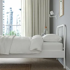 НЕСТТУН Каркас кровати, белый/Лурой, 120x200 см ИКЕА, IKEA, фото 4
