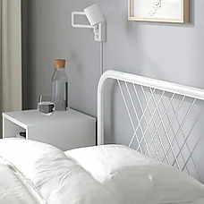 НЕСТТУН Каркас кровати, белый/Лурой, 120x200 см ИКЕА, IKEA, фото 5