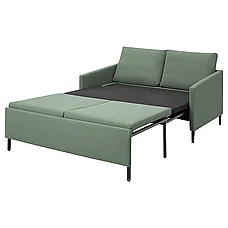 ЛИННЕФОРС 2-местный диван-кровать, Реммарн серо-зеленый ИКЕА, IKEA, фото 3