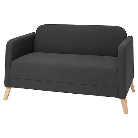 ЛИНАНЕС 2-местный диван, Vissle темно-серый ИКЕА, IKEA, фото 1