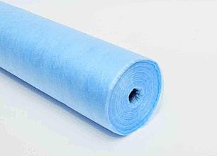Простыни одноразовые спанбонд 18 гр/м2, ГОЛУБЫЕ 200м*80см, рулон с перфорацией (100 шт.)