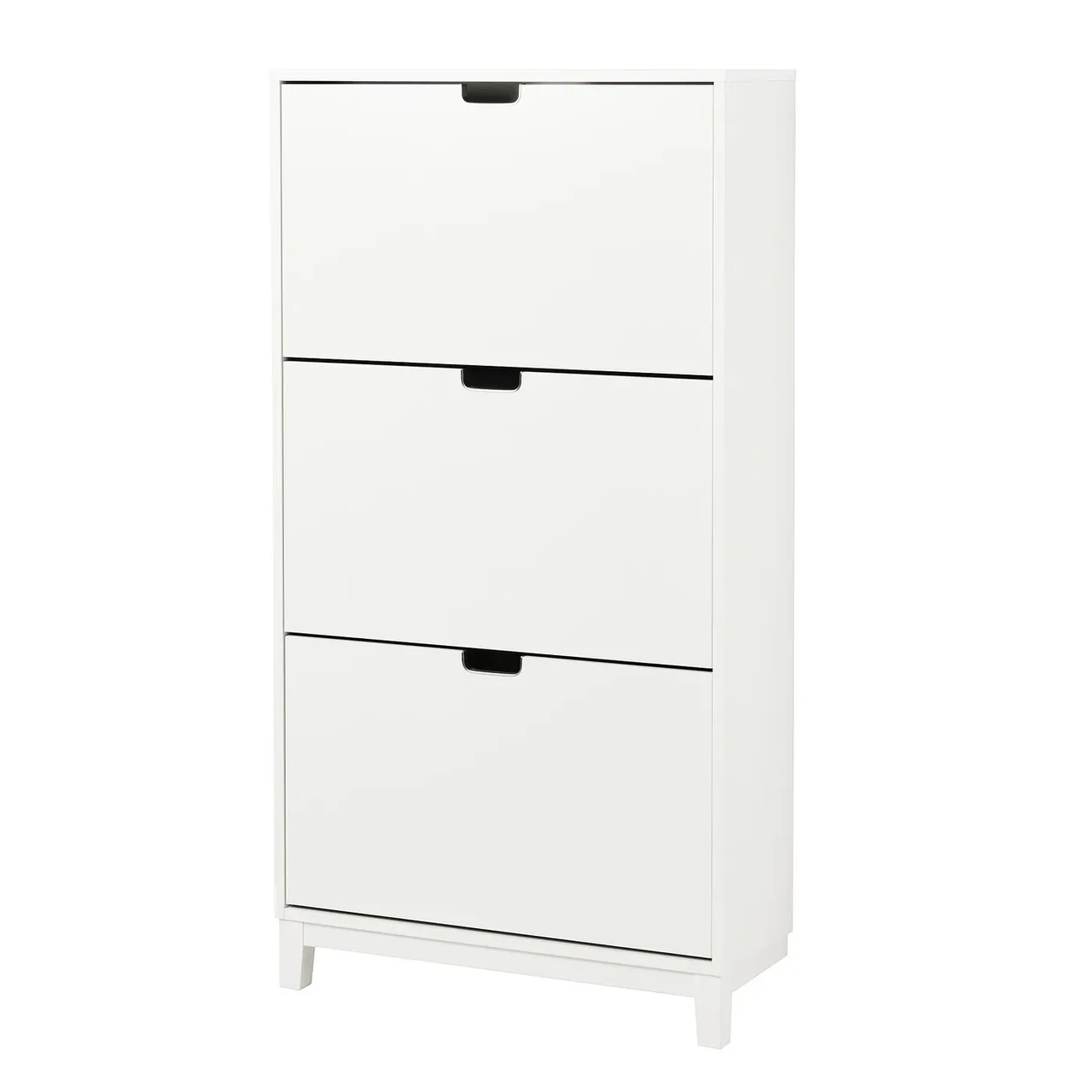 ЛАРЕК тумба для обуви с 3 отделениями, белая, 79x29x148 см ИКЕА, IKEA