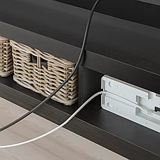 Тумба под ТВ ЛАКК черно-коричневый 120x35x36 см ИКЕА, IKEA, фото 5