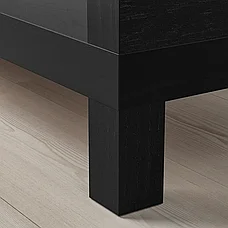 Тумба под ТВ ЛАКК черно-коричневый 120x35x36 см ИКЕА, IKEA, фото 6