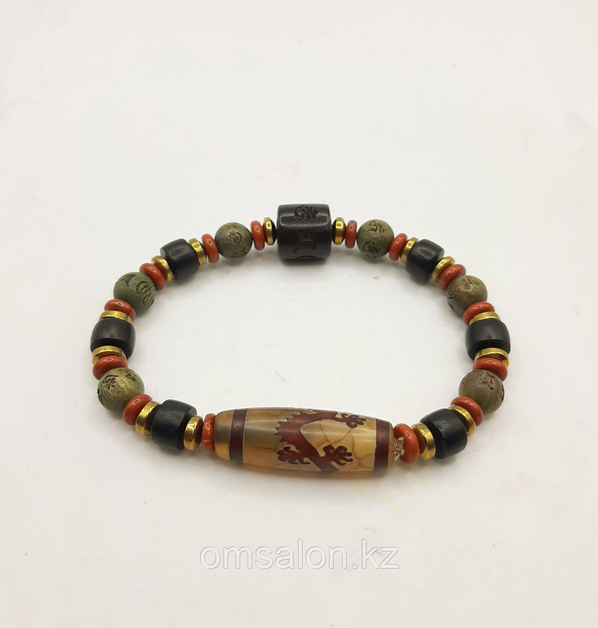 Браслет на защиту с бусиной дзи Дракона, фото 1