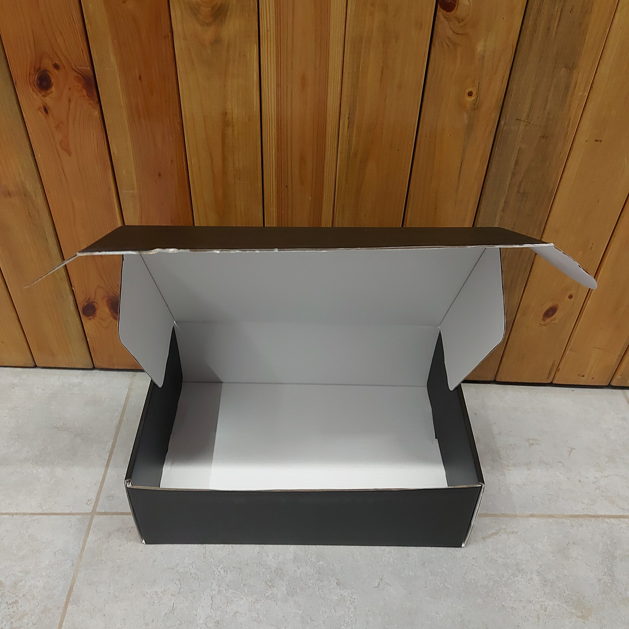 Черная Подарочная Оригинальная Коробка 314*212*100 мм. Крафтовая Картонная Коробочка. Плотный картон., фото 1