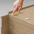 Стеллаж стеклян дверцы БИЛЛИ/ОКСБЕРГ дубовый шпон ИКЕА, IKEA, фото 7