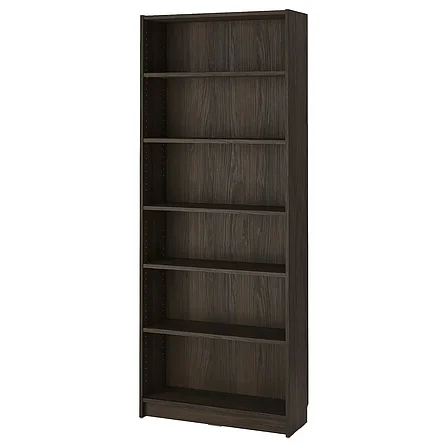 Стеллаж Билли эффект темно-коричневого дуба, 80x28x202 см ИКЕА, IKEA, фото 1