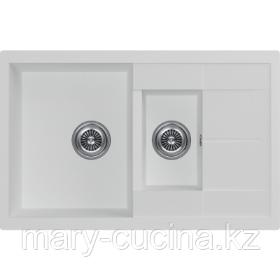 Кухонная Мойка Гранит KüchenStern FLUG 60-2 Ku-Granit белый 110WH10 (KS-800036), фото 1
