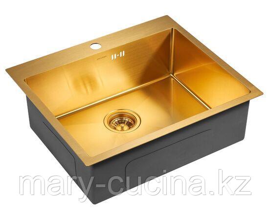 Кухонная Мойка Нерж Paulmark Kroner 59 PM215951-BG Брашированное золото, фото 1