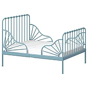 МИННЕН каркас кровати с реечным дном, серо-голубой, 80x200 см ИКЕА, IKEA