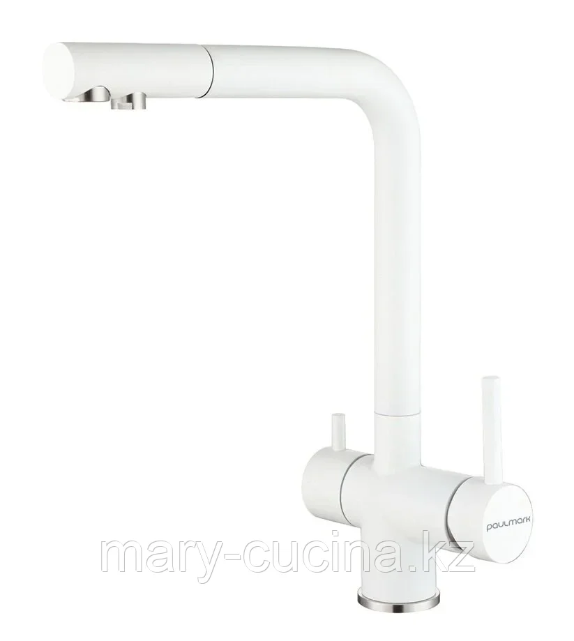 Кухонный Смеситель Гранит Paulmark Skalen - белый матовый (Sk213020-431), фото 1