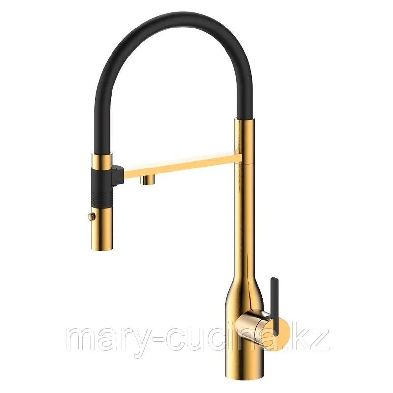 Кухонный Смеситель Нерж Paulmark Magneto One - брашированное золото (Ma213188-BG)