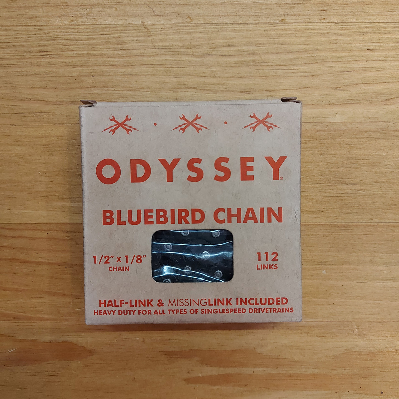 Цепь Odyssey BLUEBIRD 1/2"x1/8" - BLACK. Для бмикс. 1 speed. Велосипедная цепь для трюкового велосипеда - BMX.