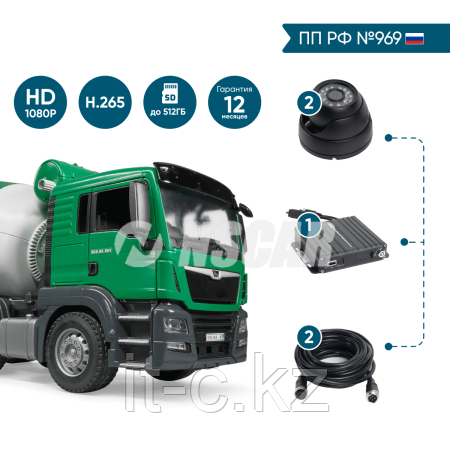 Комплект для Газпром и Роснефть на 2 камеры NSCAR BN201 FullHD_SD (по 969)