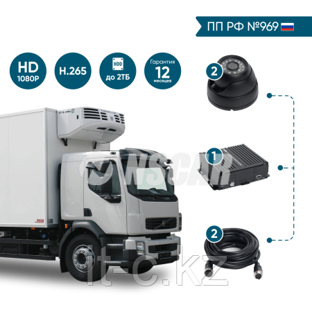 Комплект на 2 камеры NSCAR BN201 FullHD_HDD (по 969)