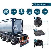 Комплект на 4 камеры NSCAR BN401 FullHD_SD с опциями 4G+GPS/Глонасс (по 969)