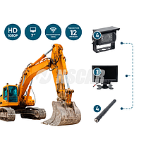 Беспроводной комплект (4 камеры+монитор 7'') NSCAR PK401 Full HD