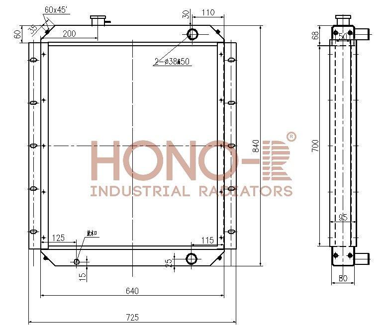 Радиатор для Hitachi EX200