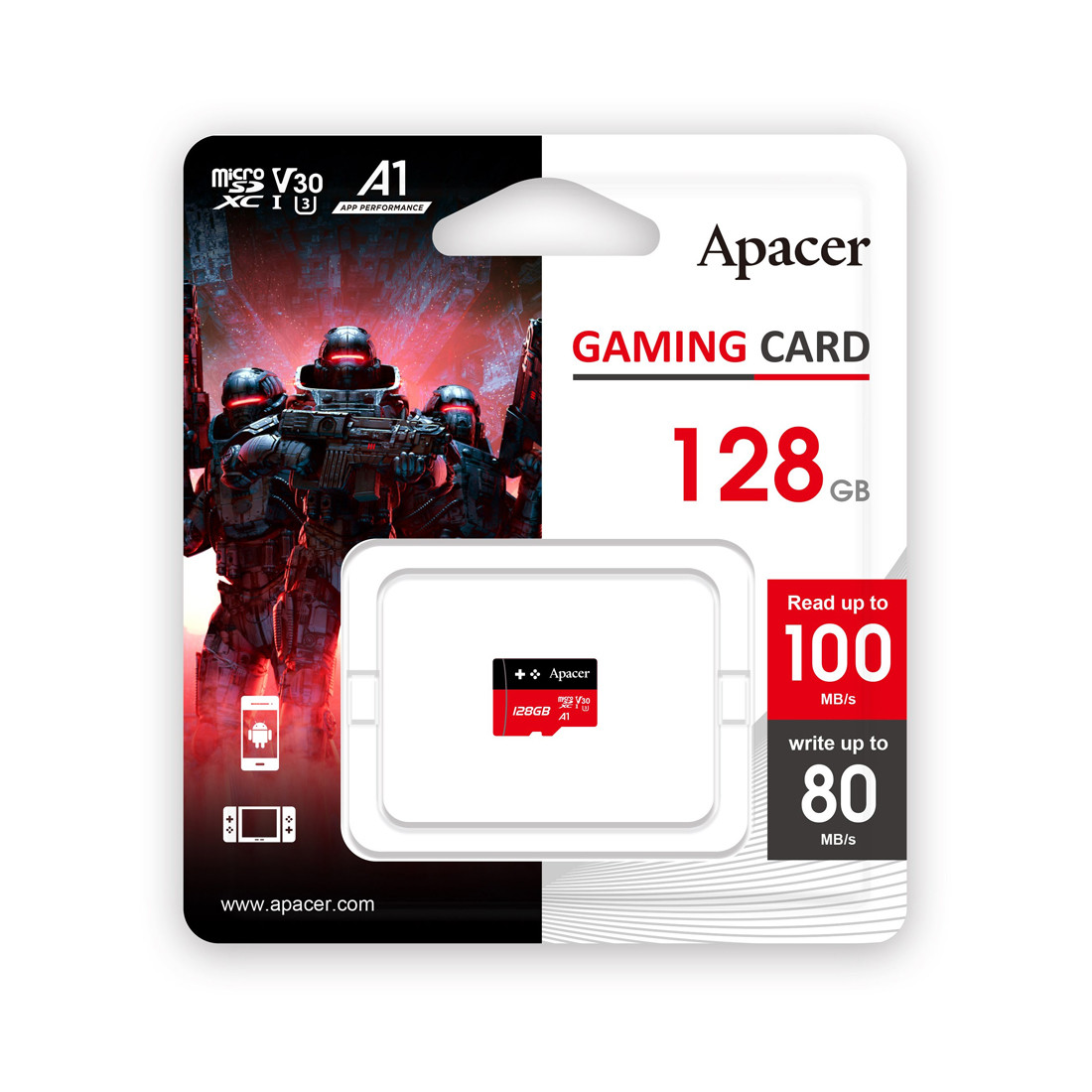 Карта памяти Apacer AP128GMCSX10U7-RAGC 128GB, фото 1
