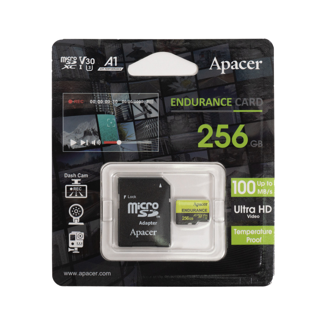 Карта памяти Apacer AP256GEDM1D05-R 256GB с адаптером SD, фото 1