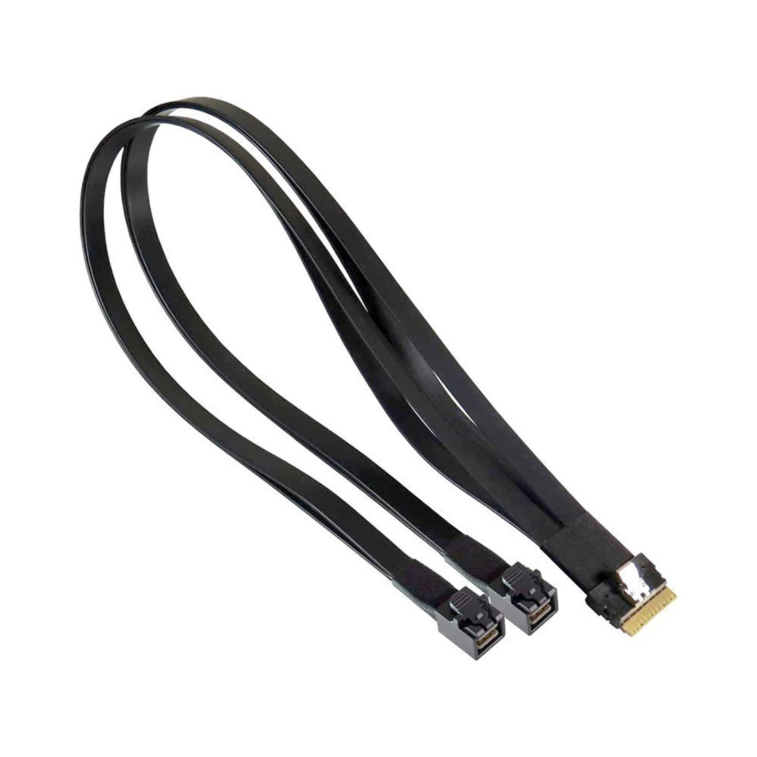 Кабель интерфейсный SlimSAS x8 to 2x4 SlimSAS Supermicro CBL-SAST-1296F-100, фото 1