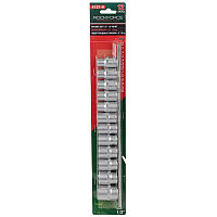 ROCKFORCE Набор головок 12 предметов 1/2" 12гр.(10-19,22,24мм), на планке 11628 RF-4121-9
