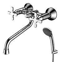 22 803 LM5751C "Дуэтто" Смеситель универсальный с круглым поворотным изливом 350 мм, хром (к/к 6)