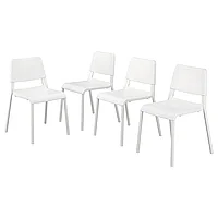Стул ТЕОДОРЕС белый 4 штуки в упаковке ИКЕА, IKEA