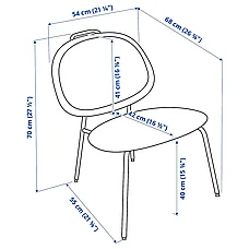 Кресло ГЕВЛЕ , Diseröd красный ИКЕЯ,IKEA, фото 6