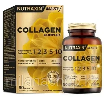Nutraxin Beauty Collagen Complex ( Коллаген, биотин, цинк, селен, гиалурон ) 90 таблеток, фото 1