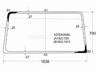 Стекло лобовое Isuzu ELF NPR\NQR 93-12 / BAW Fenix 1044 05-11 / FAW CA1041 06-19 / Foton Forland 104