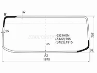 Стекло лобовое Isuzu ELF NPR\NQR 06- / JAC N120 14- / N75 14-19 / N80 18- / N90 22- / Chevrolet W-se