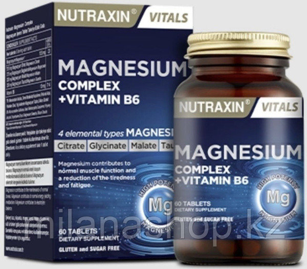 Nutraxin Magnesium Complex + Vitamin B6 ( комплекс магний + B6 ) 60 таблеток, фото 1