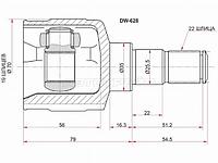 Шрус внутренний GM MATIZ/SPARK M100 98-05 АКПП