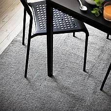 Ковер безворсовый ТИФЕД черный/натуральный, 155x220 см ИКЕА, IKEA, фото 6