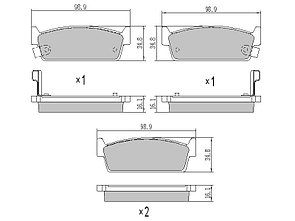 Колодки тормозные зад NISSAN CEDRIC Y32 / 33 / LAUREL C33 / 34 / SKYLINE R32 / 33