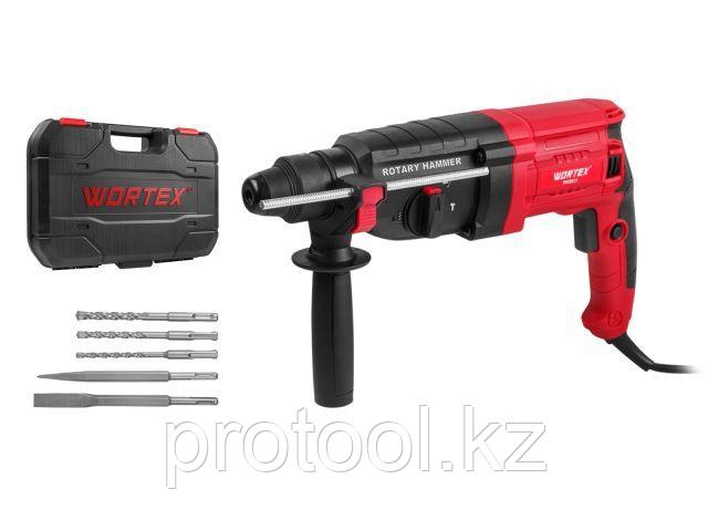 Перфоратор WORTEX RH 2831 в чем. + (2 зубила, 3 сверла) (800 Вт, 3.0 Дж, 3 реж., патрон SDS-plus, вес 3.2 кг)