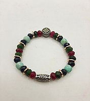 Браслет из рубинов, сапфиров, изумрудов на изобилие