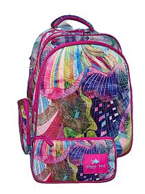 5-7 сынып қыздарына арналған мектеп рюкзактары (биіктігі 38 см, ені 28 см, тереңдігі 18 см)